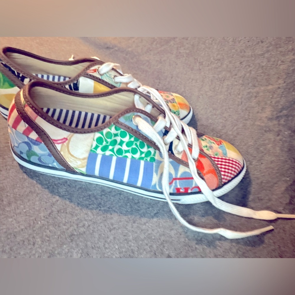 VINTAGE COACH Daphney Patchwork Shoes Size 8